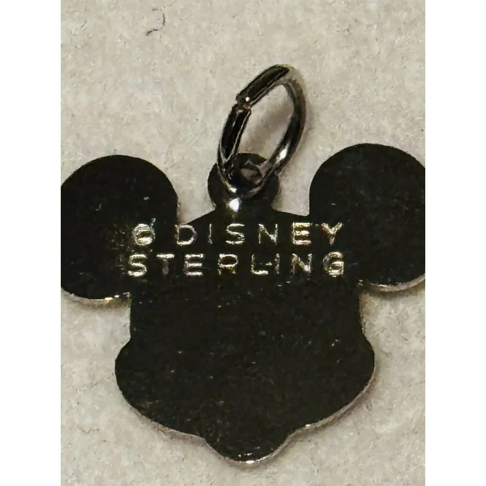 Vintage Disney Mickey Mouse Sterling Silver Charm Pendant Signed